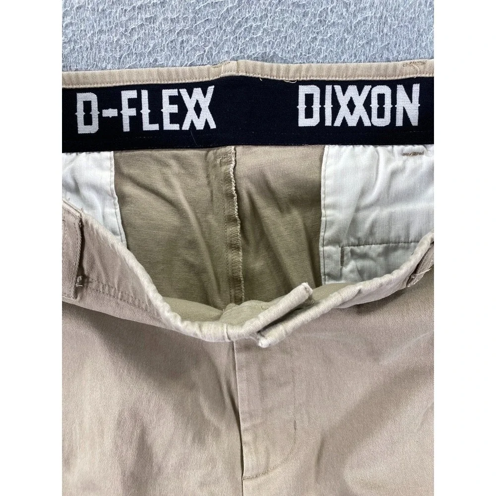 Dixxon D Flex Pants Men 40x32 Khaki Stretch Chino Elastic Waist Straight